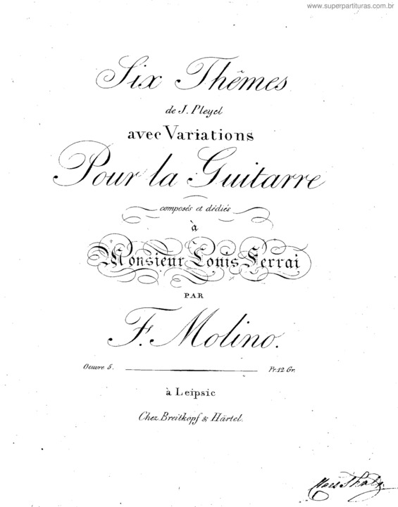 Partitura da música 6 Themes with Variations