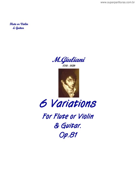 Partitura da música 6 Variations v.4