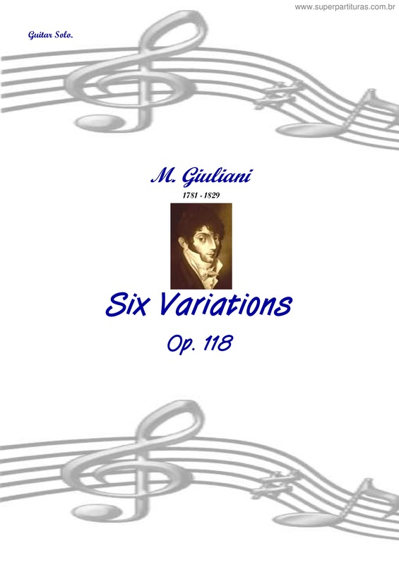 Partitura da música 6 Variations v.5