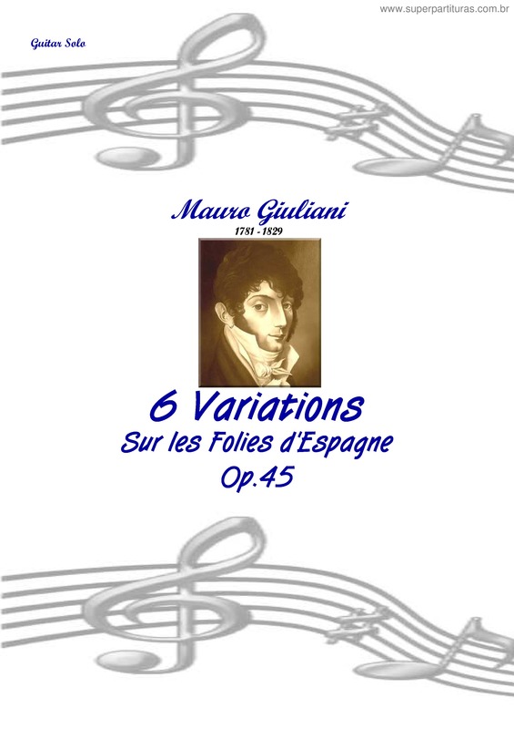 Partitura da música 6 Variations v.6