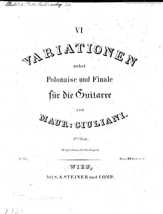 Partitura da música 6 Variazioni, Polonaise &amp; Finale