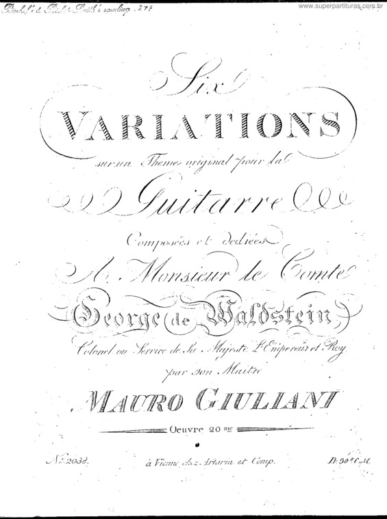 Partitura da música 6 Variazioni v.2