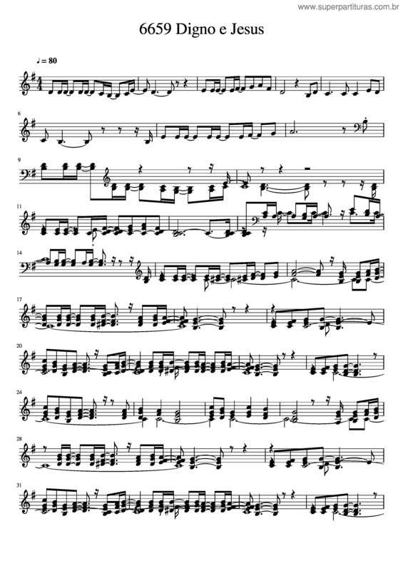 Partitura da música 6659 Digno E Jesus