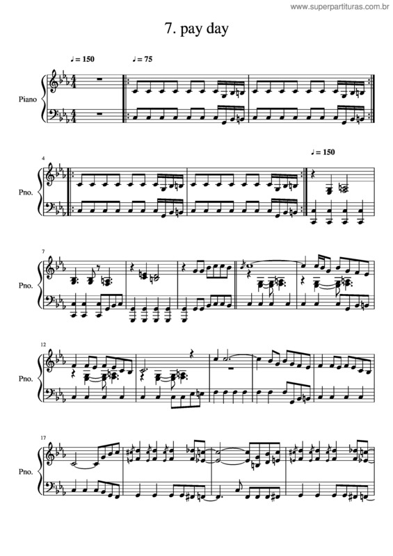 Partitura da música 7. Pay Day For Hannah