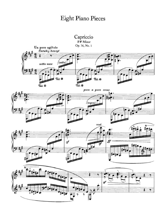 Partitura da música 8 Piano Pieces
