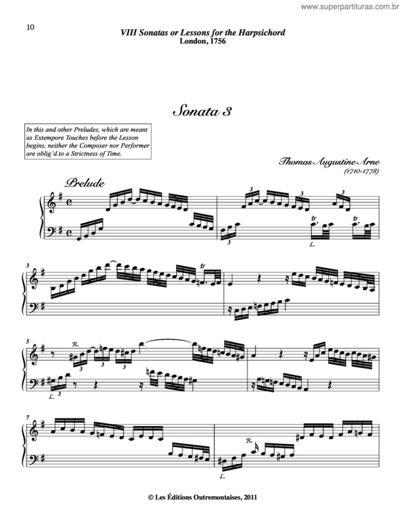Partitura da música 8 Sonatas or Lessons for the Harpsichord v.4