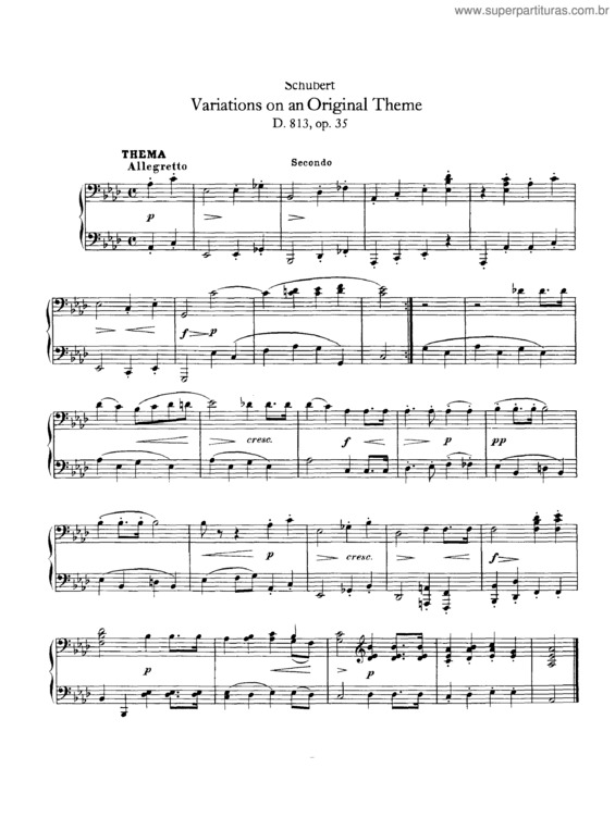 Partitura da música 8 Variations on an original theme