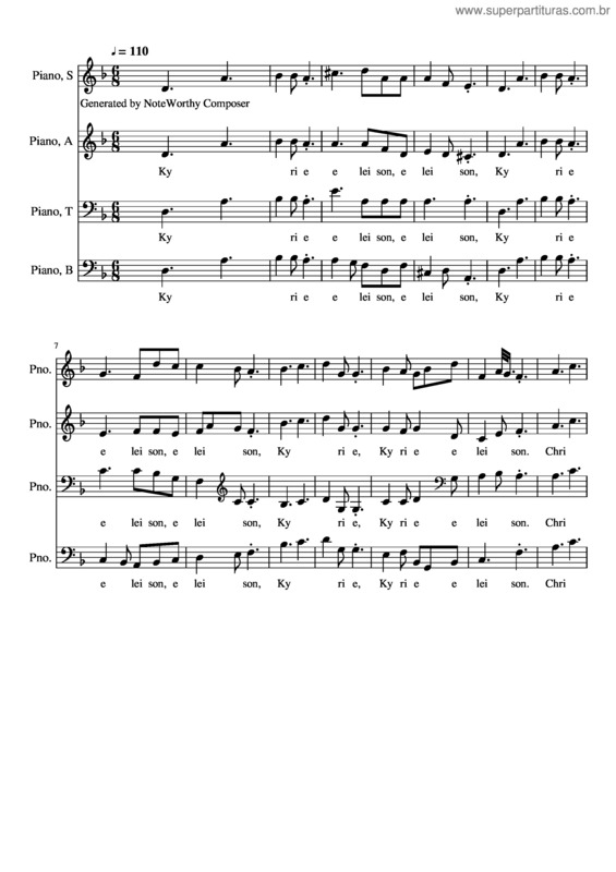 Partitura da música 83–1 Missa In Tempore Adventus Kyrie Oefenbestand