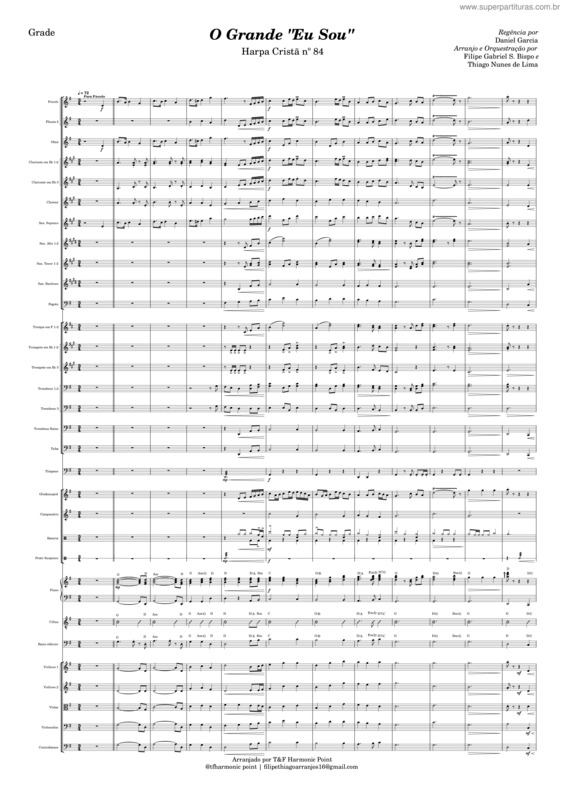 Partitura da música 84Hc – O Grande Eu Sou