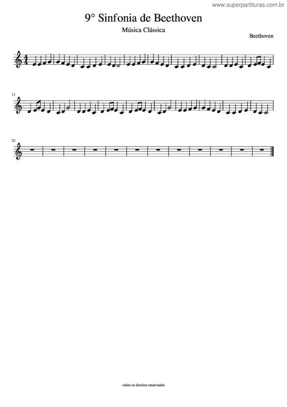 Partitura da música 9° Sinfonia De Beethoven – Luciano