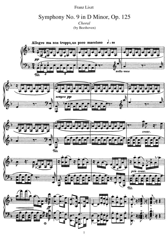 Partitura da música 9th Symphony
