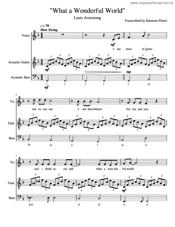 Partitura da música _What_A_Wonderful_World_