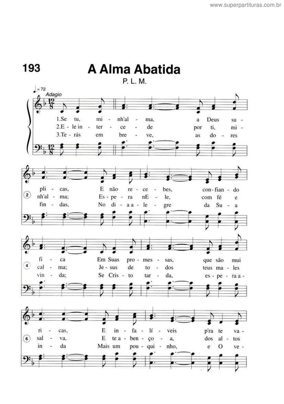 Partitura da música A Alma Abatida v.3