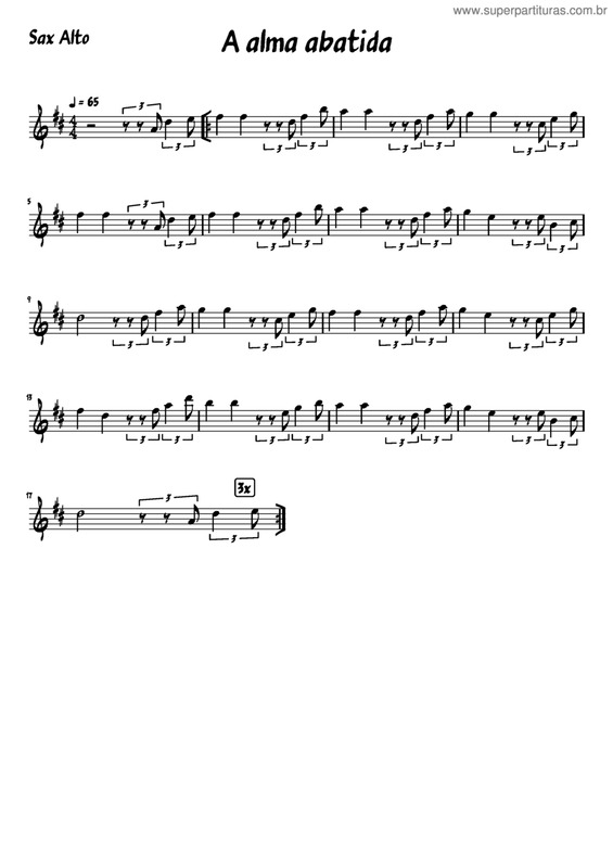 Partitura da música A Alma Abatida v.4