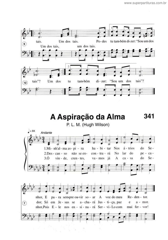 Partitura da música A Aspiração Da Alma