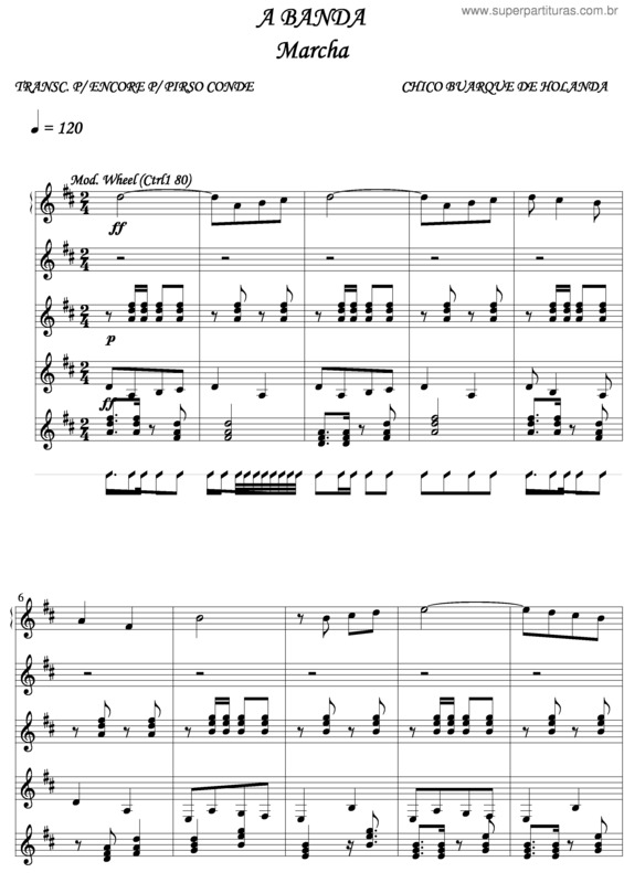 Partitura da música A Banda v.11