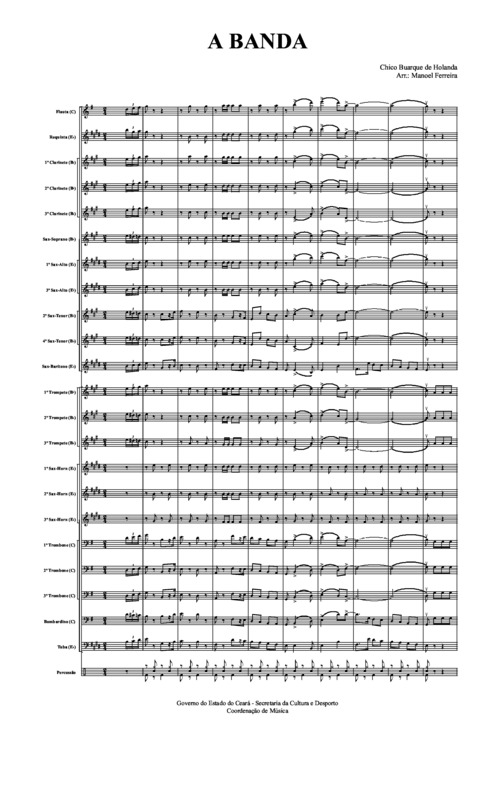 Partitura da música A Banda v.14