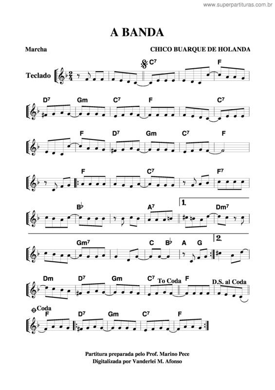 Partitura da música A Banda v.7