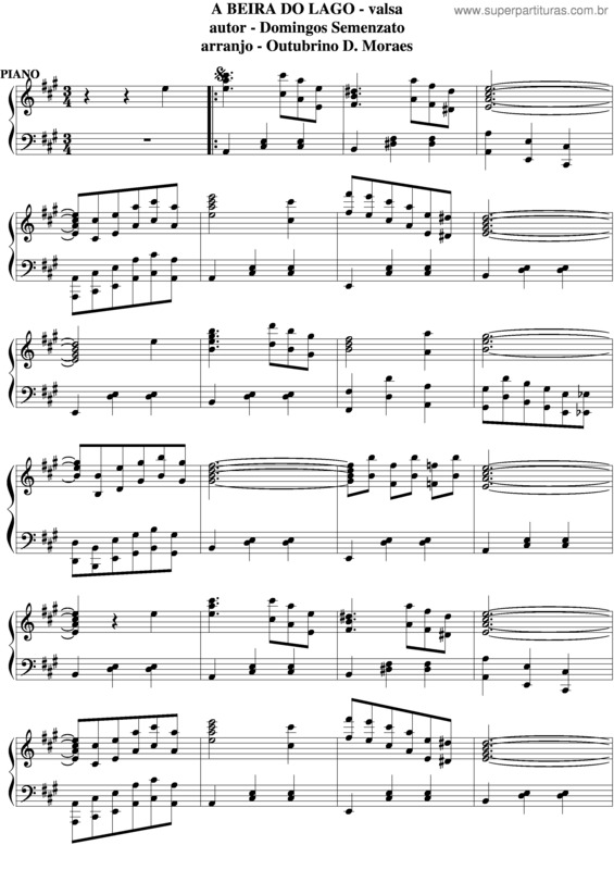 Partitura da música A Beira Do Lago v.6