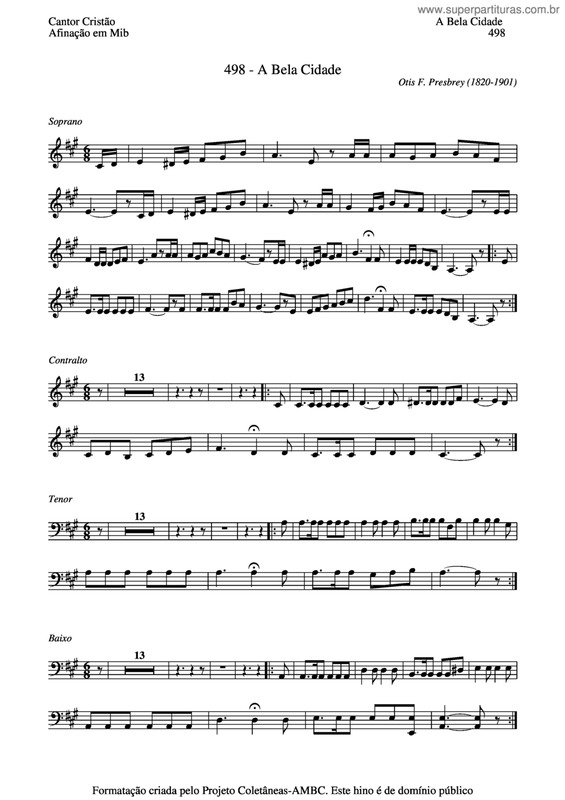 Partitura da música A Bela Cidade v.5