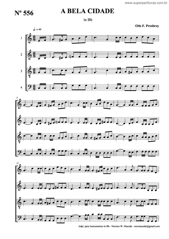 Partitura da música A Bela Cidade v.6