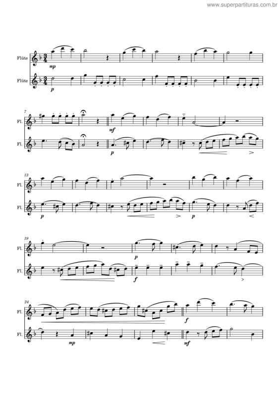 Partitura da música A Belén Vinde, Pastores v.2
