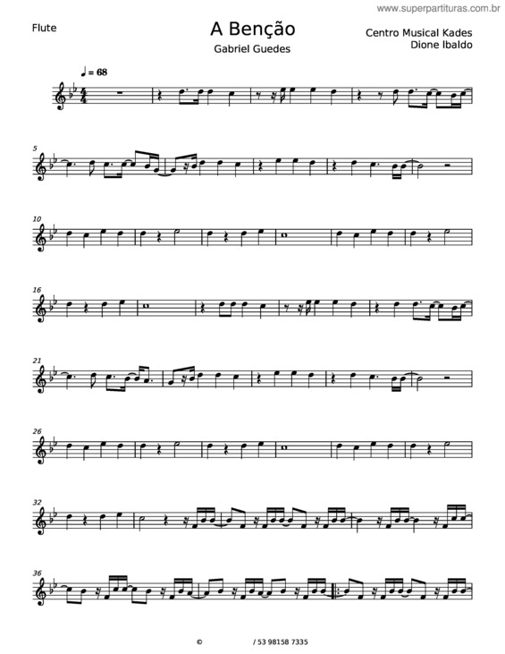 Partitura da música A Bênção – Julia Vitória Feat. Gabriel Guedes v.5