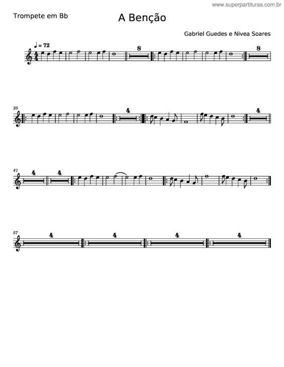 Partitura da música A Bênção – Julia Vitória Feat. Gabriel Guedes v.7
