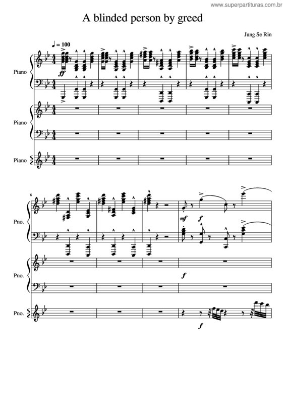 Partitura da música A Blinded Person