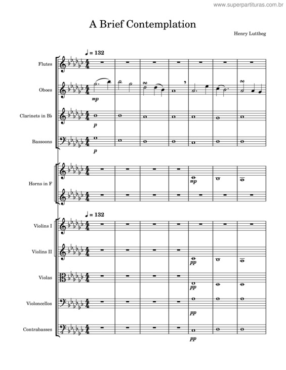 Partitura da música A Brief Contemplation