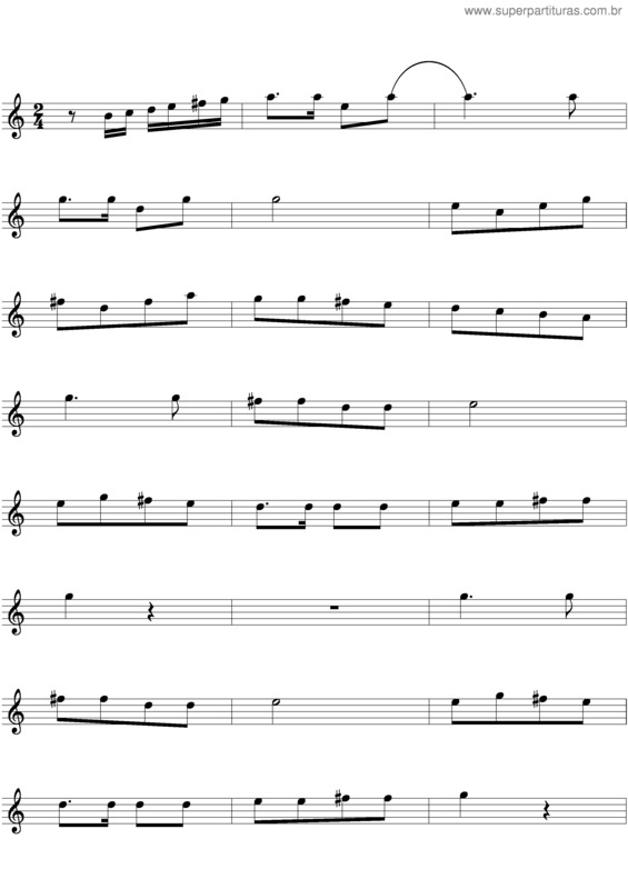 Partitura da música A Bruxa Vem Ai