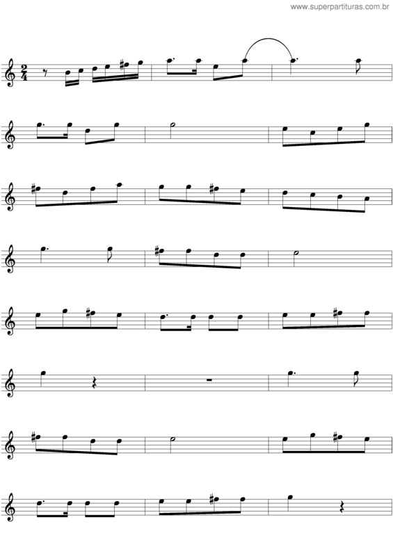 Partitura da música A Bruxa Vem Ai