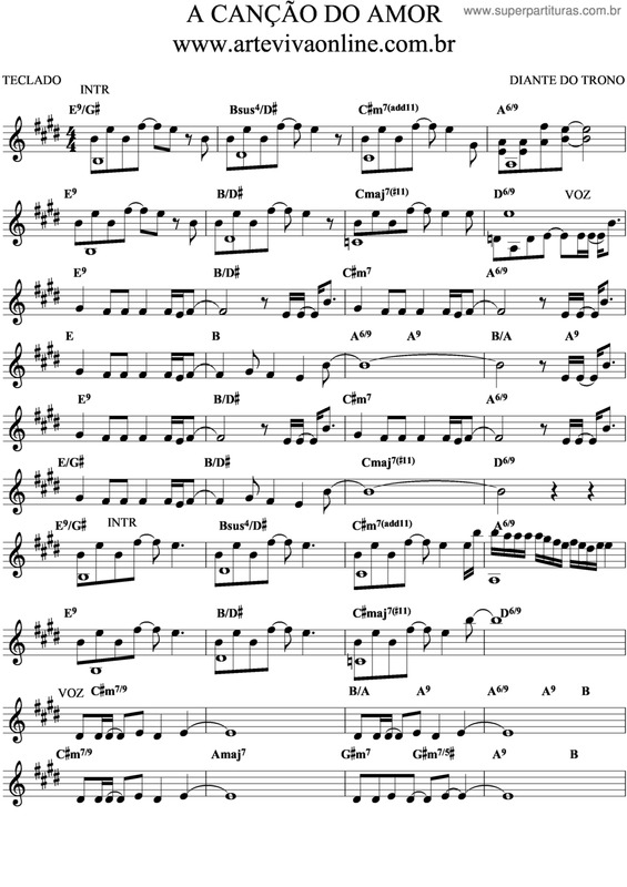 Partitura da música A Canção Do Amor