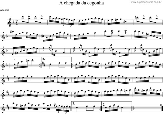 Partitura da música A Chegada Da Cegonha