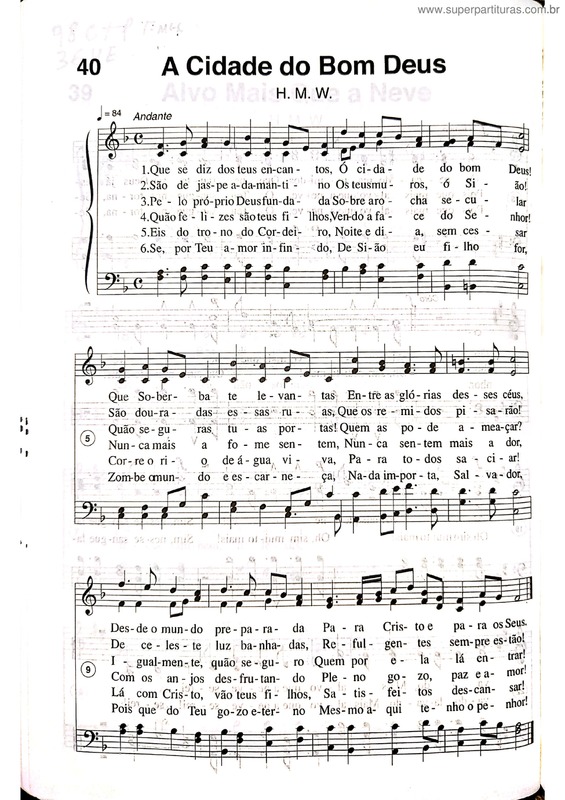 Partitura da música A Cidade Do Bom Deus v.5