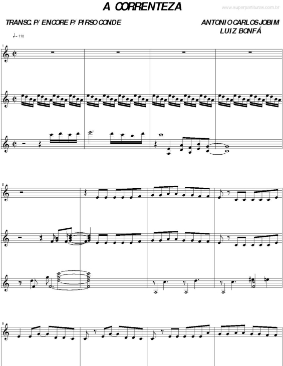 Partitura da música A Correnteza v.2