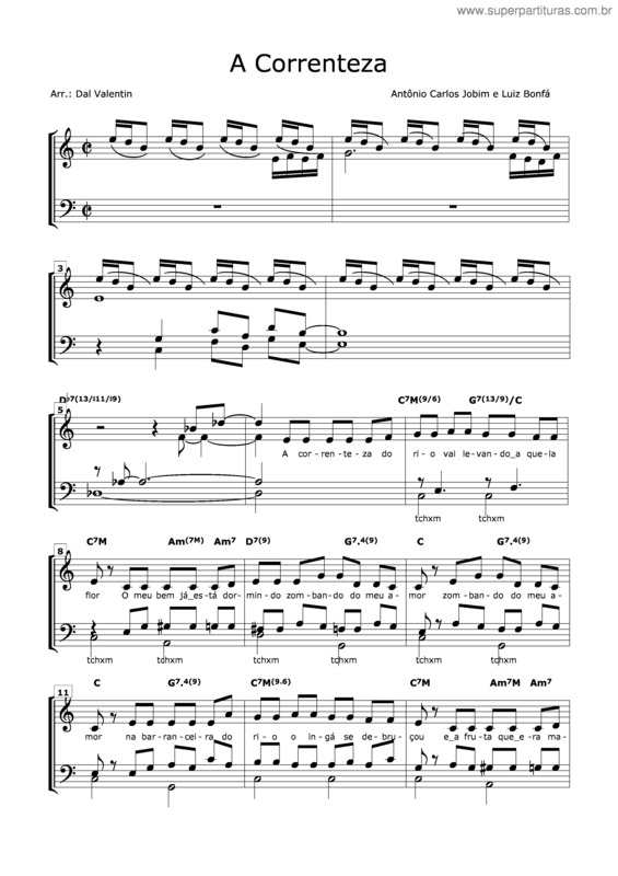 Partitura da música A Correnteza v.3