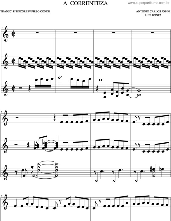 Partitura da música A Correnteza v.4