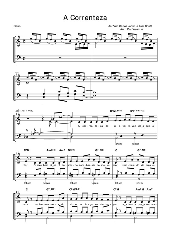 Partitura da música A Correnteza v.6