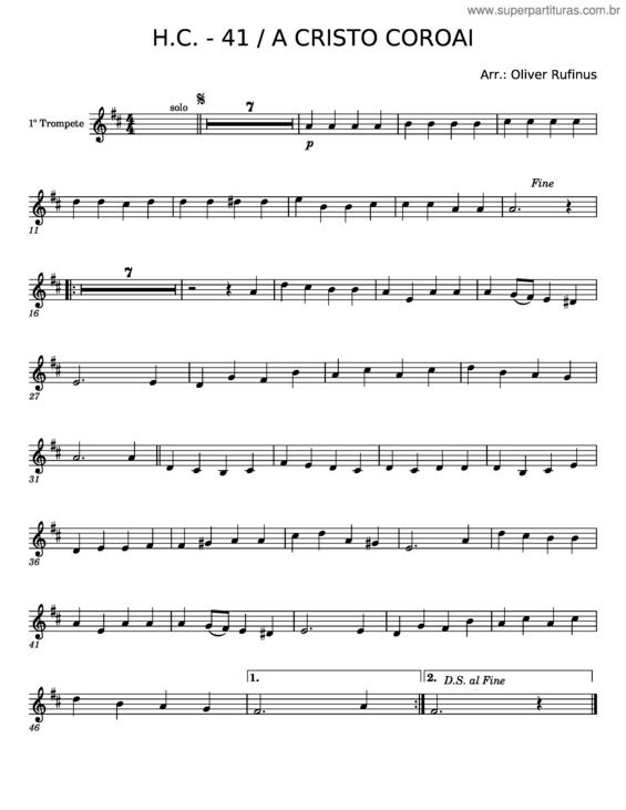 Partitura da música A Cristo Coroai! – Misc Praise Songs v.2