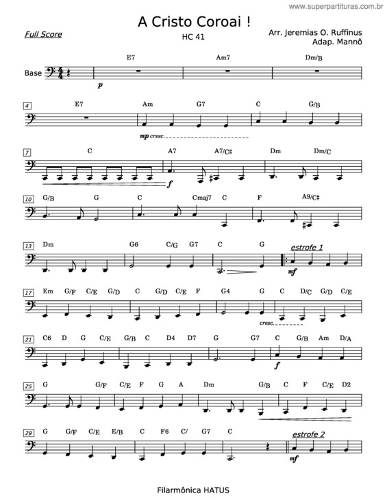 Partitura da música A Cristo Coroai! – Misc Praise Songs v.3