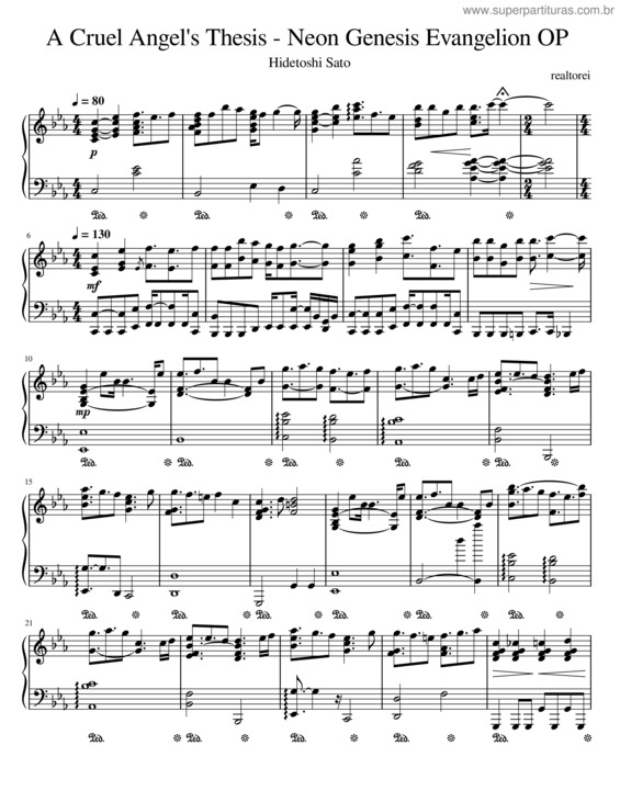 Partitura da música A Cruel Angel`S Thesis v.11
