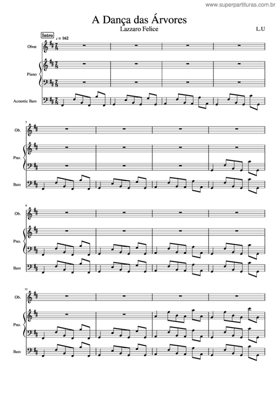 Partitura da música A Dança Das Árvores
