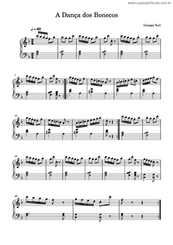Partitura da música A Dança Dos Bonecos