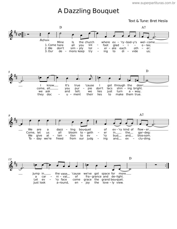 Partitura da música A Dazzling Bouquet