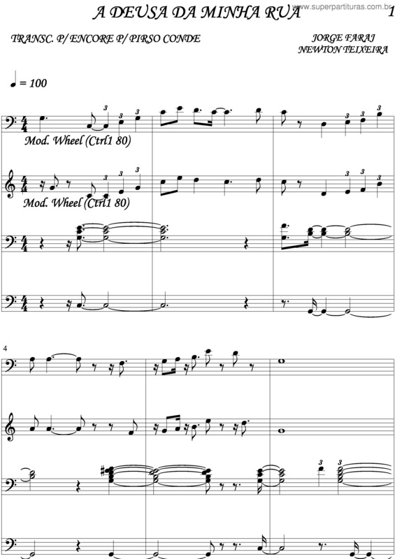 Partitura da música A Deusa Da Minha Rua v.3