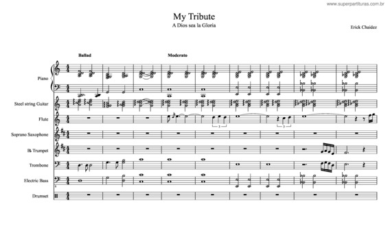 Partitura da música A Dios Sea La Gloria