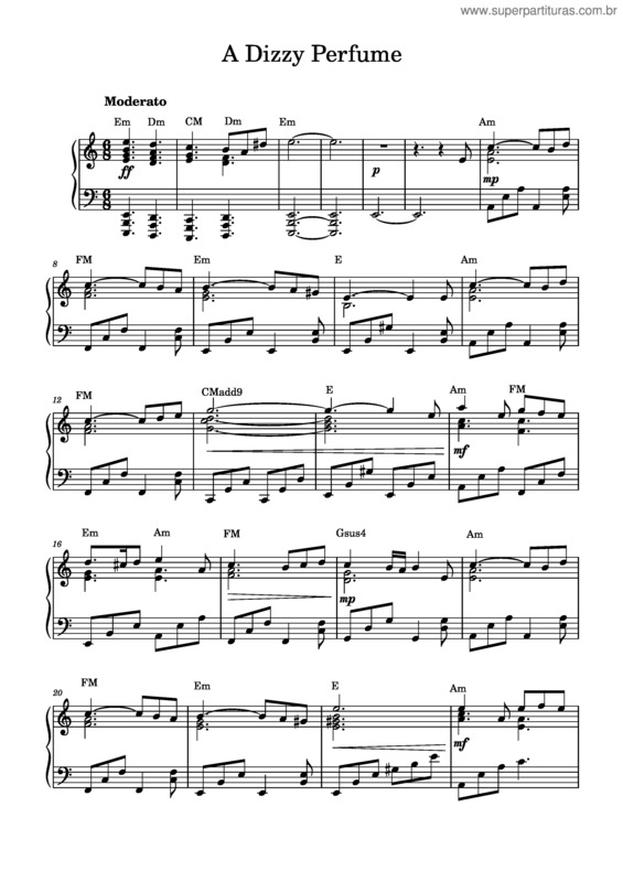 Partitura da música A Dizzy Perfume