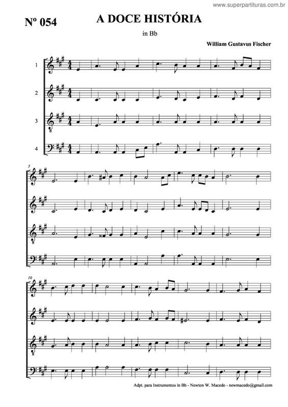 Partitura da música A Doce História v.2