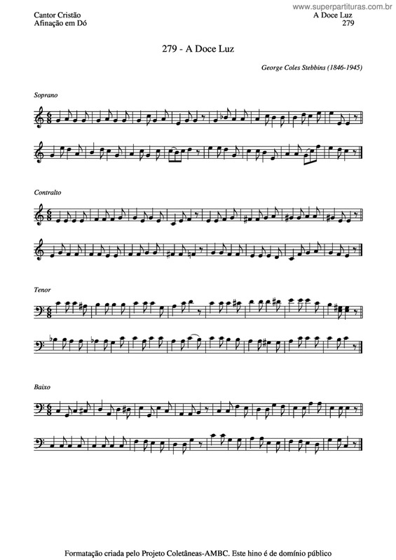 Partitura da música A Doce Luz v.2